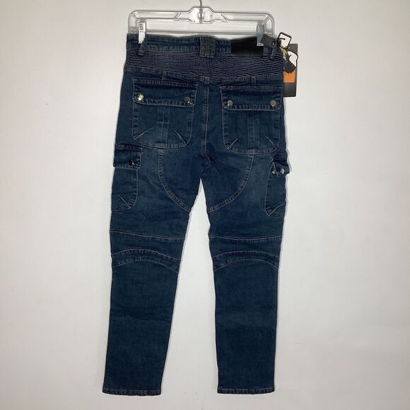 Loong Biker Mens Pro Cycling Protective Riding Jeans Size 30‎ x 29.5 NWT - Picture 3 of 14